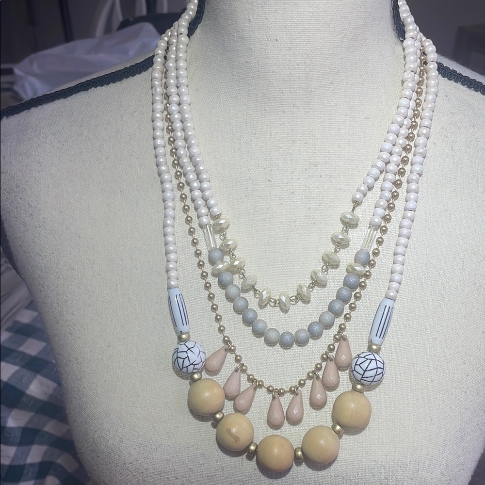 Elegant Multi-Layered Beaded Necklace Plunder jewelry